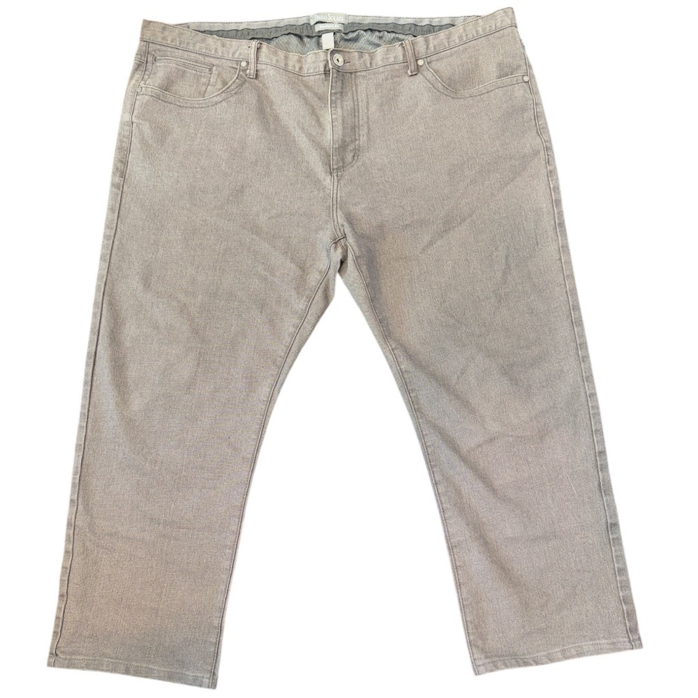 Paulo Solari Men’s Plus Size Modern Fit Gray Jeans Size 48W/32